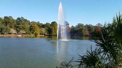 Lake Ella fountain morning to sunset - Fall 2021