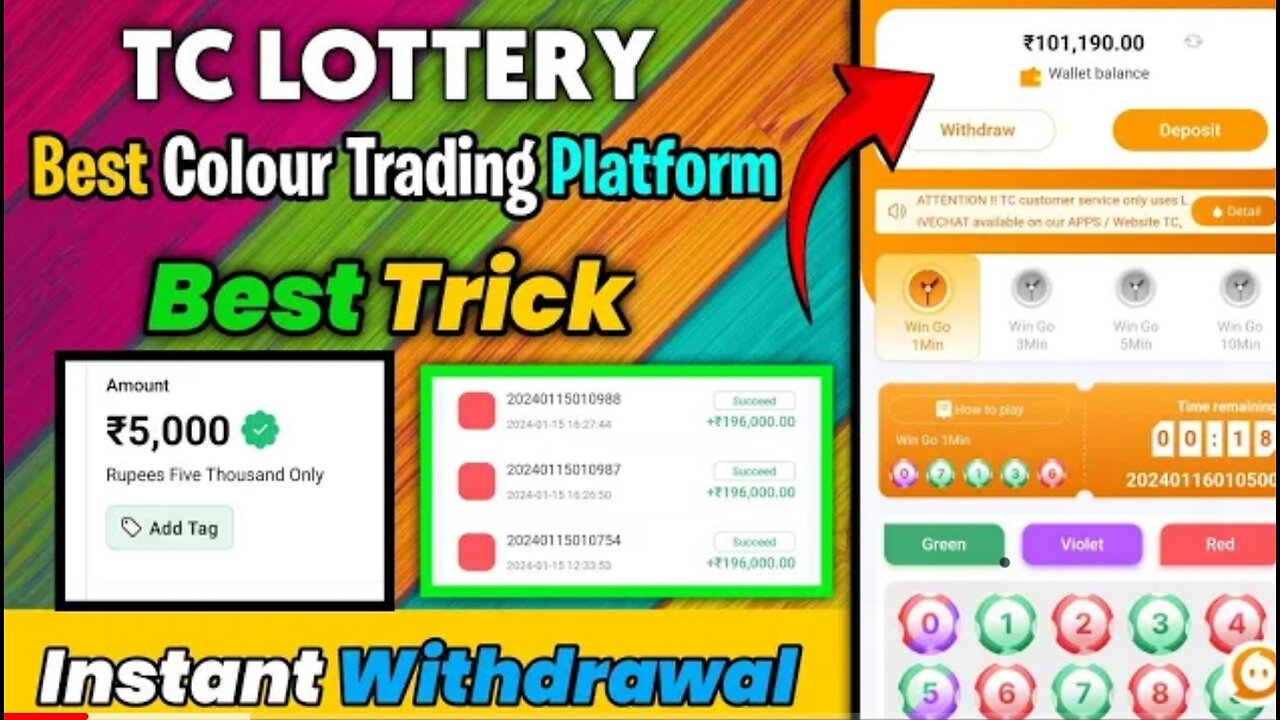 Best Online Earning App of 2024 | Tc lottery Colour Trading