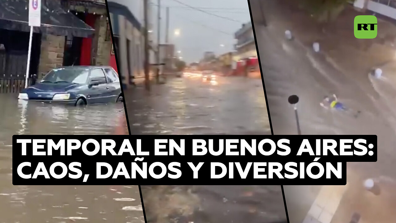 Temporal azota Buenos Aires, pero algunos aprovechan para nadar