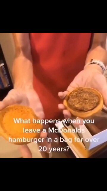 What happens when you leave a McDonalds Hamburger in a bag for over 20 years?