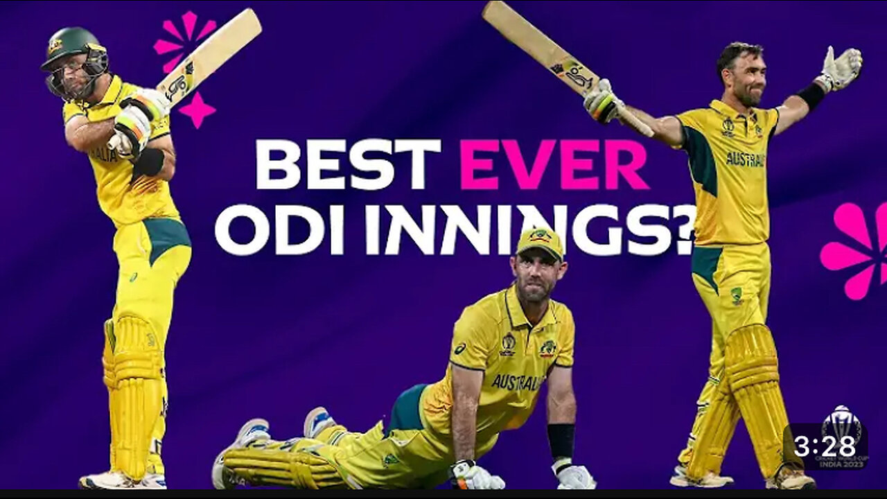 Historical knock in the history of cricket By Glenn Maxwell