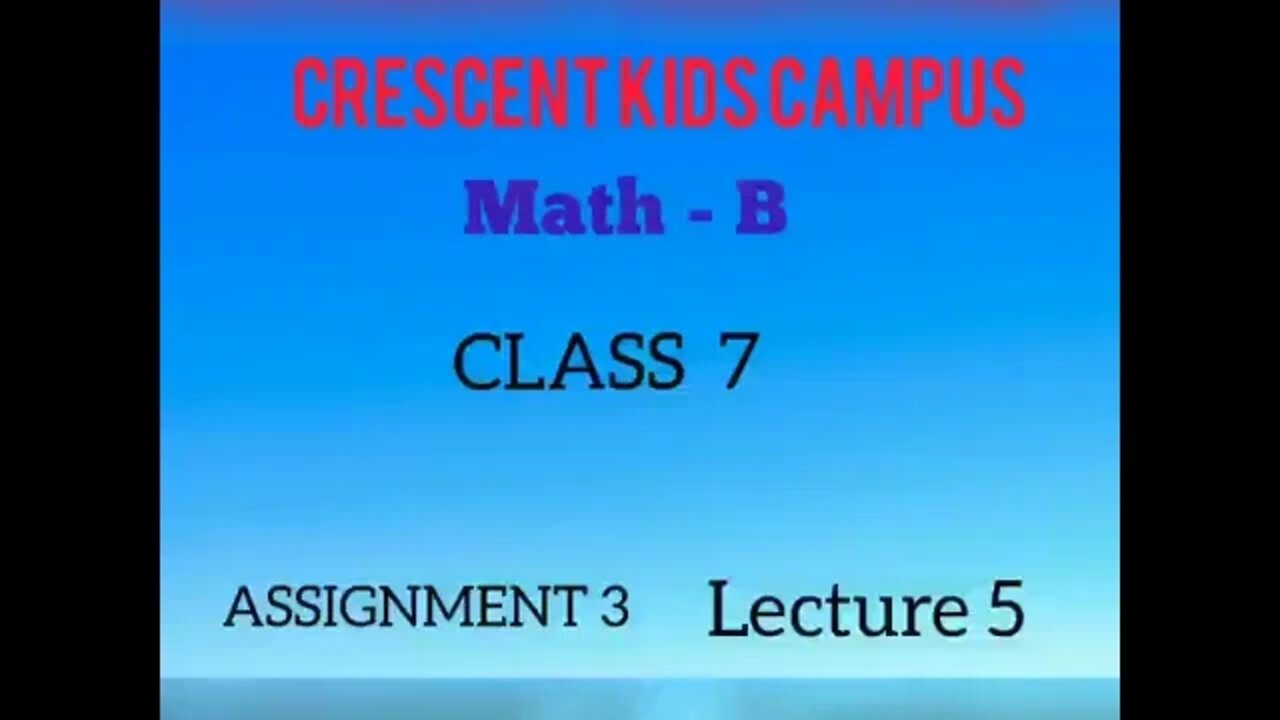 Maths Class 7th V 3