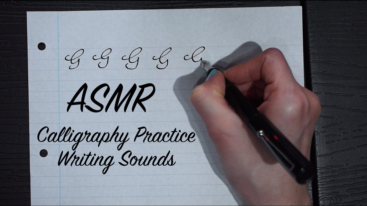 ASMR Calligraphy Practice Hand Lettering | Writing Sounds | Letters G - L | (No Talking)