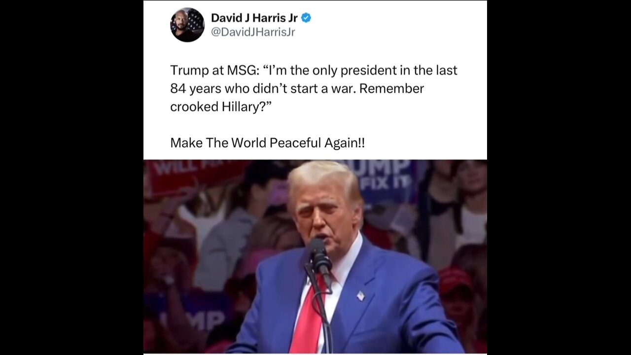 Only President That Did Not Start War In 84 Years (CC)