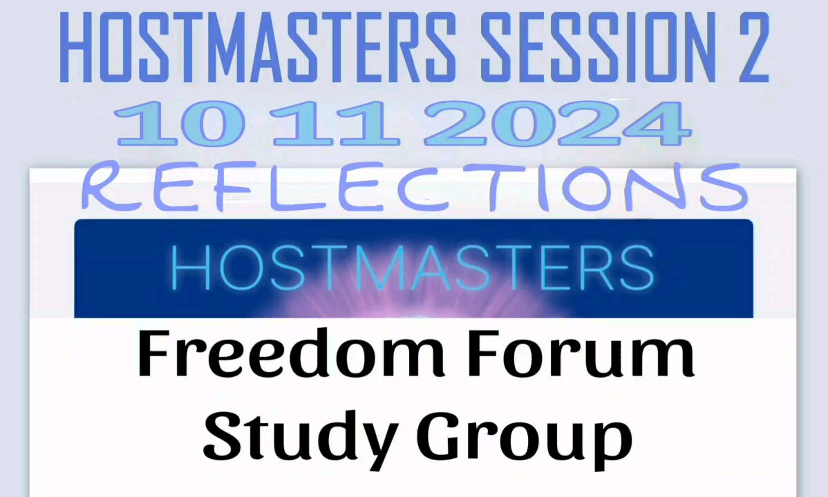 HostMasters Session 2 Reflections