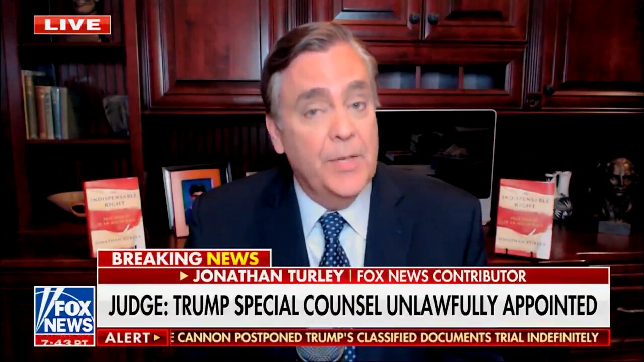 HUGE NEWS: Jonathan Turley Says after the dismissal of the classified documents case…