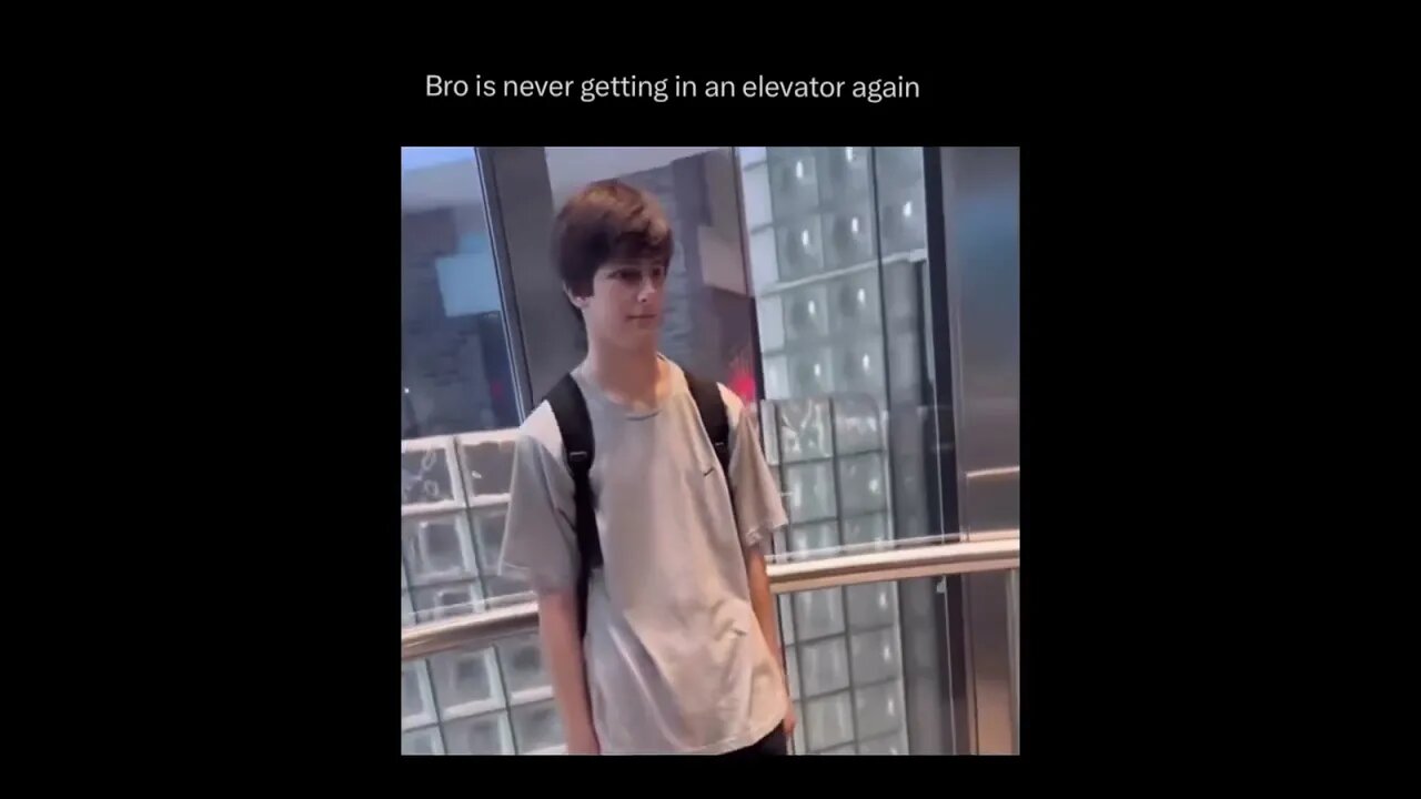 bro is NEVER using an elevator again