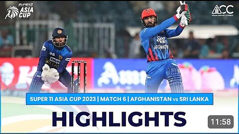 Super11 Asia Cup 2023 | Match 6 | Afghanistan vs Sri Lanka