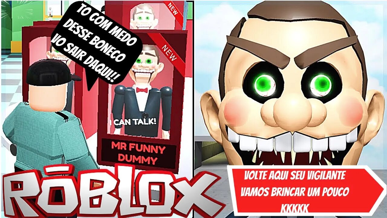 Roblox - ESCAPAMOS DA LOJA DE BRINQUEDO DO BONECÃO MALVADO (Escape Mr Funny's ToyShop)