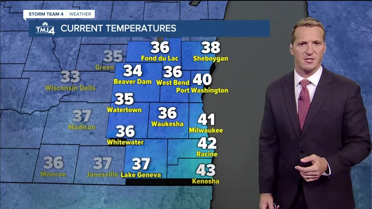 Melting snow with highs in the 40s on Monday