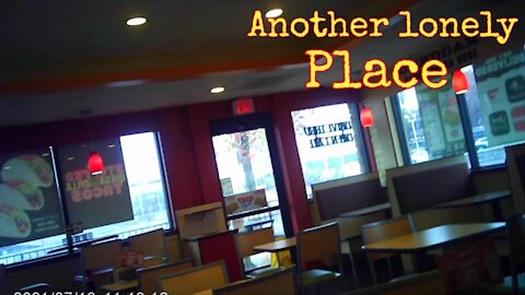 Fast food restaurant with only US inside!