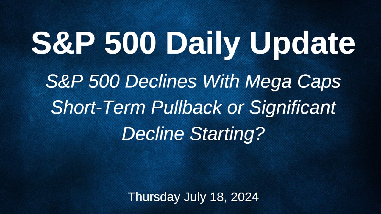 S&P 500 Daily Market Update for Thursday July 18, 2024