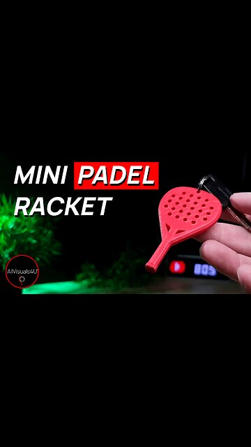 🥎 MINI Racket - Keychain 3D Print - STL Padel - Padel Accessories - Padel 3D | #Shorts