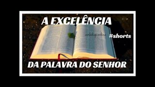 A EXCELÊNCIA DA PALAVRA DO SENHOR.#shorts