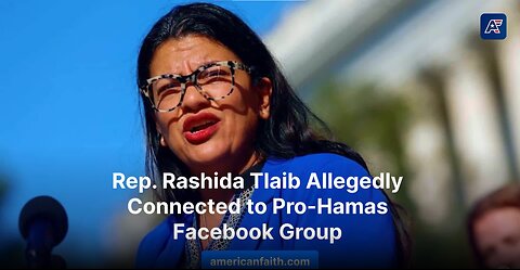 Rep. Rashida Tlaib Reportedly Member of Private Pro-Hamas Facebook Group