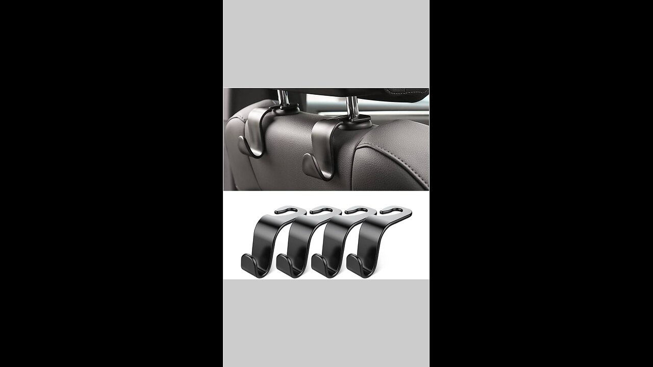 Car Headrest Seat Hook Hidden Car Rear Seat Hanger Storage Hooks