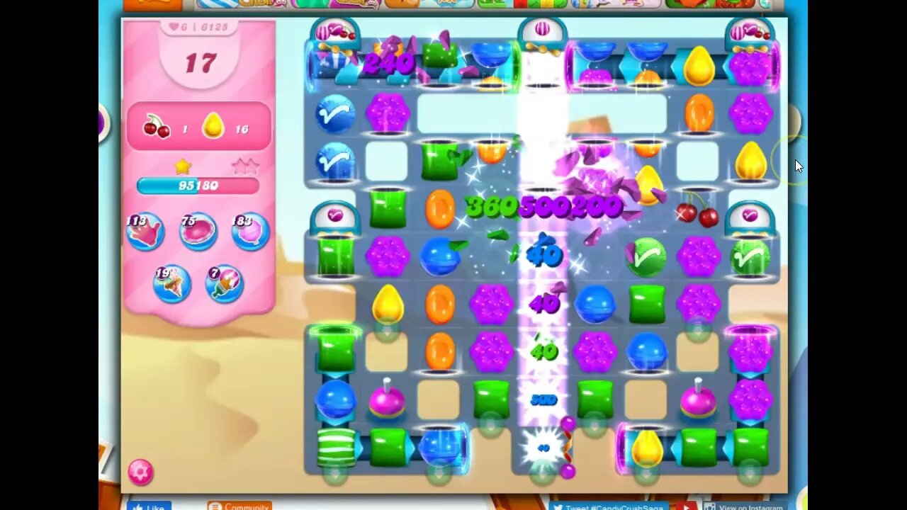 Candy Crush Level 6125 Talkthrough, 39 Moves 0 Boosters