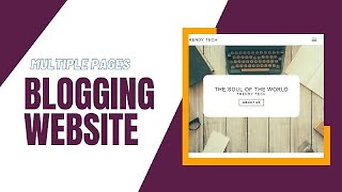 Multiple Pages Blogging Website | Only Html Css and JavaScript