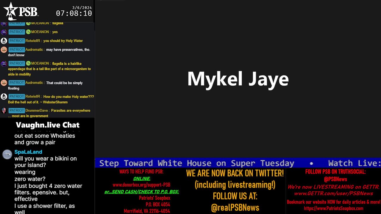 2024-03-06 07:00 EST - Patriots Soapbox AM: with MykelJaye, SkyeBreeze
