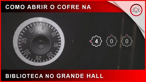 Fobia St Dinfna Hotel, Como abrir o cofre na biblioteca no Grande Hall (Jogo Brasileiro)