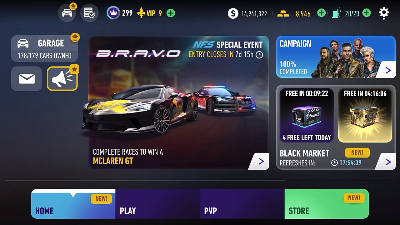 Need For Speed No Limits : 2022 McLaren GT-B.R.A.V.O - Day 1 -Dispatch.