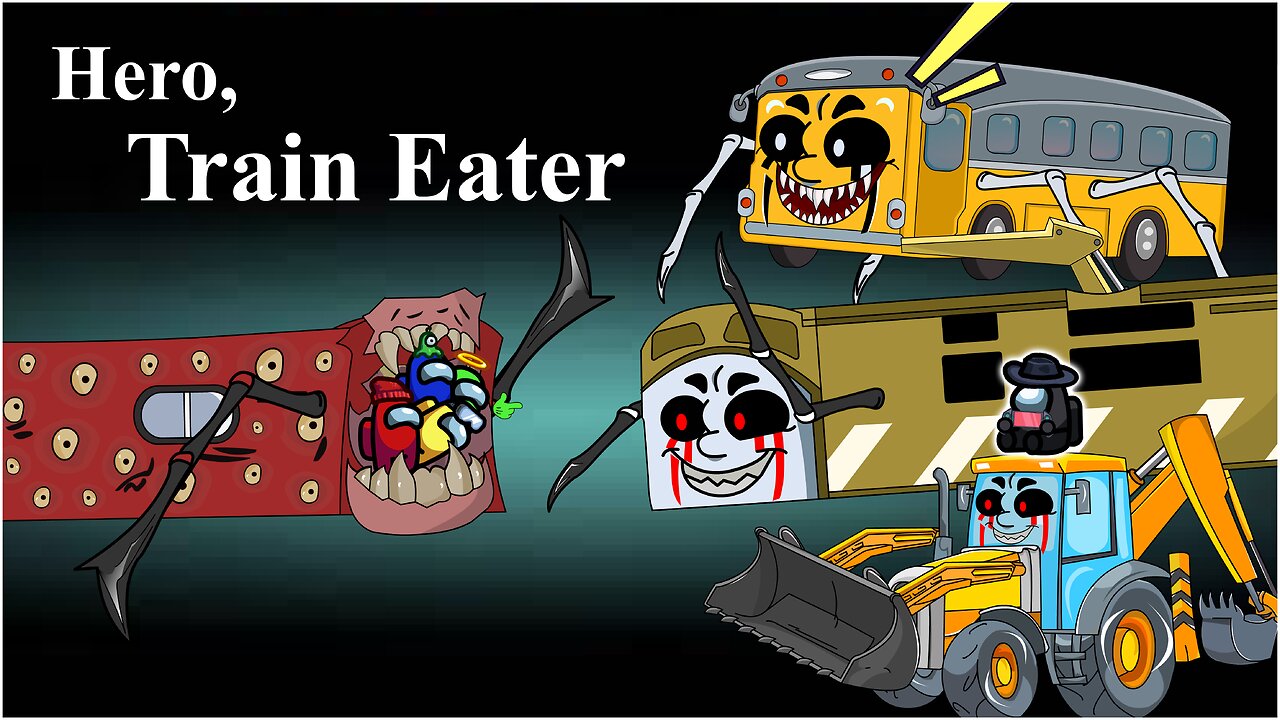 Monster School - Train Eater Vs Train School Ft.Bus Eater, BullDozer and Diesel 10