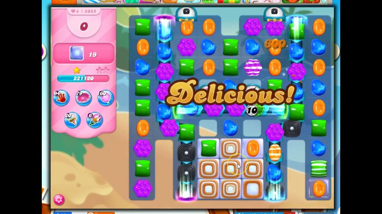 Candy Crush Level 5985 Talkthrough, 27 Moves 0 Boosters