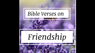 BIBLE VERSES FOR FRIENDSHIP