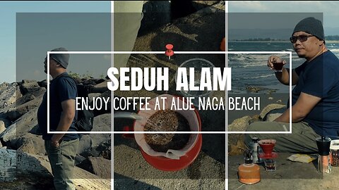 Brewing Coffee at Beautiful Beach