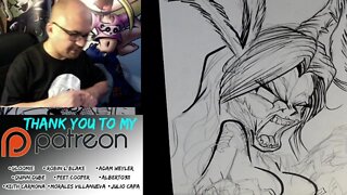 Friday Live Drawing Stream! Drawing a Zombie Playboy Bunny