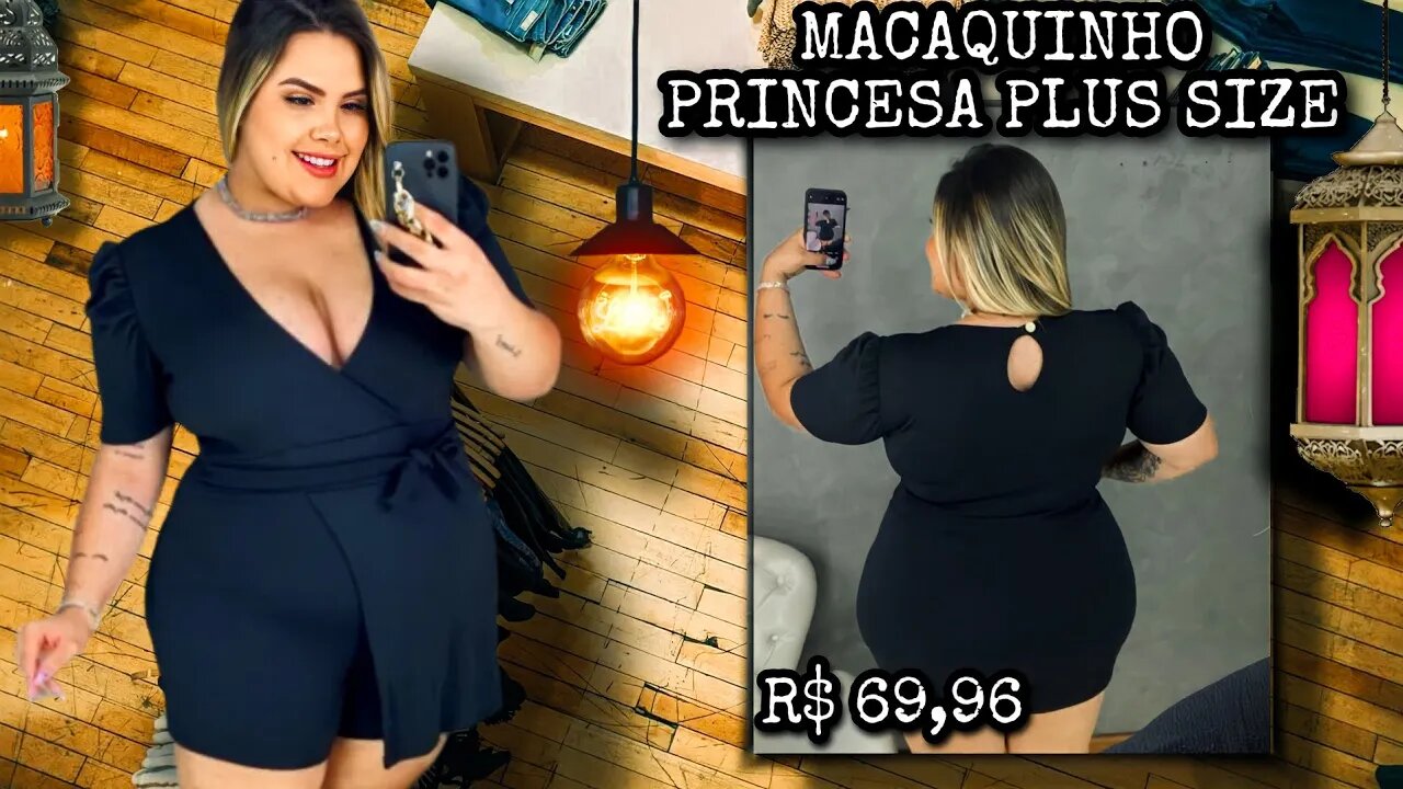 ✔️ MACAQUINHO PRINCESA PLUS SIZE