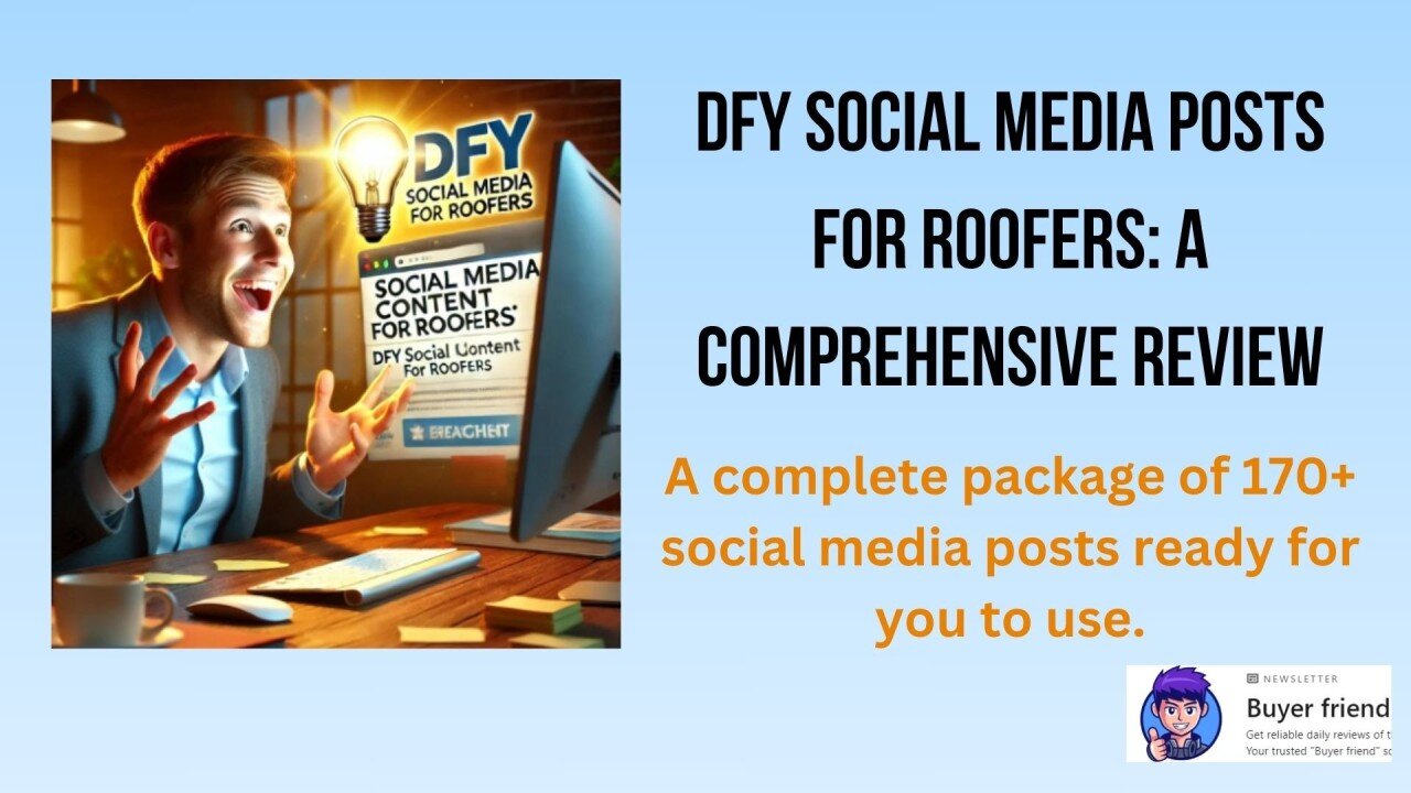 DFY Social Media Posts for Roofers Review : Effortless Social Media Strategy for Roofing Businesses