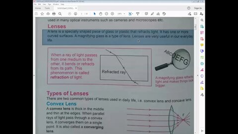 PHYSICS Class 8th Lecture#1 UNIT#10Lenses + Refraction of light