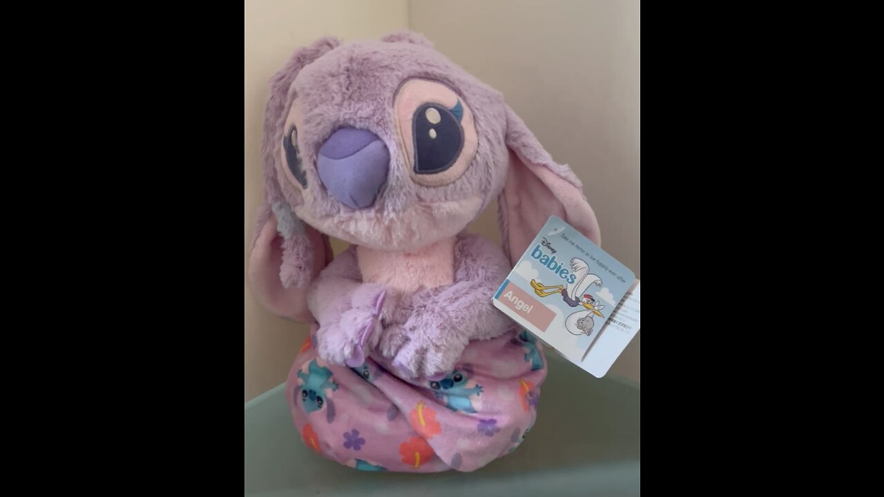 Disney Parks Angel Plush Doll in a Pouch Blanket #shorts