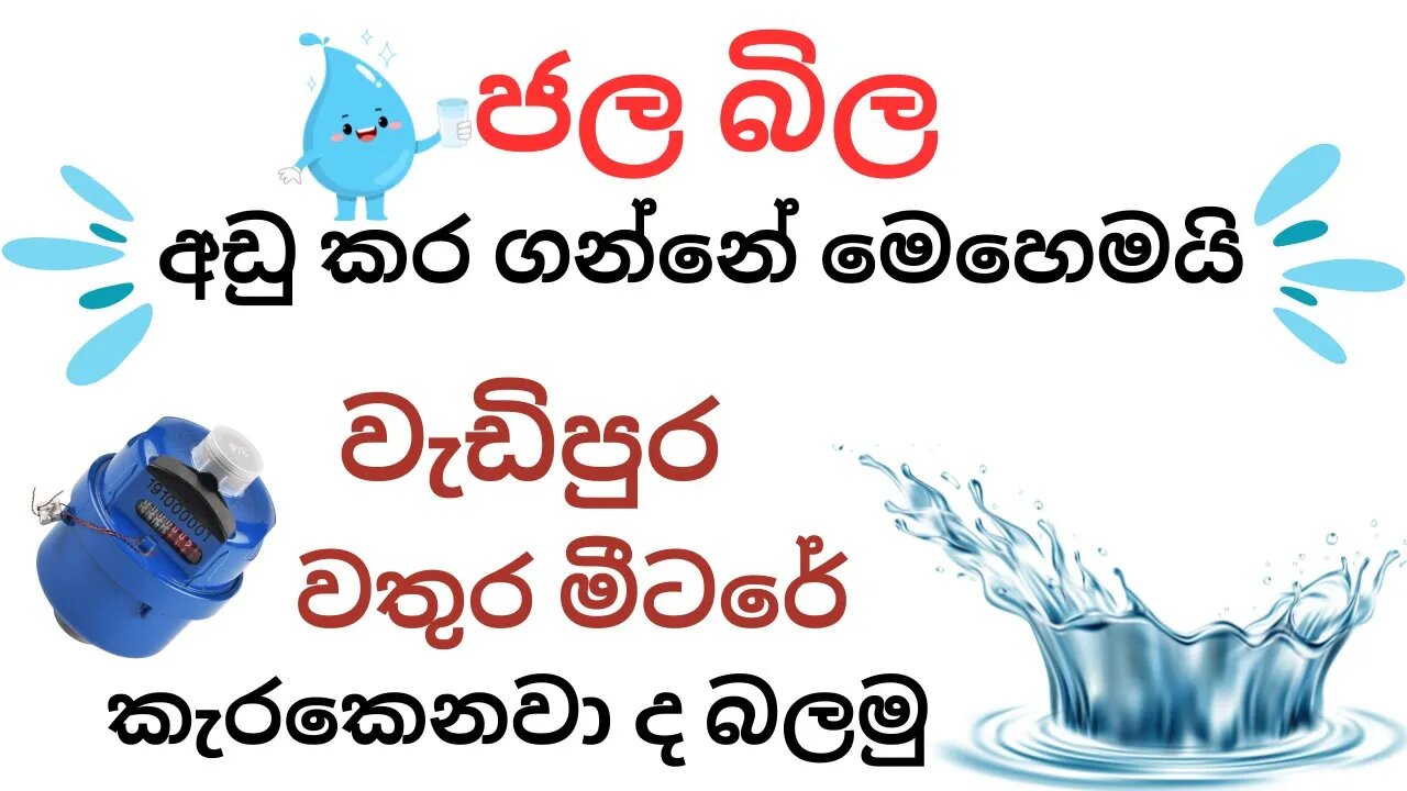 ජල බිල අඩුකරන්න‍ෙ මෙහමයි /How to check if the water meter is spinning too fast?