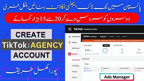 How to create tiktok agency account pakistan