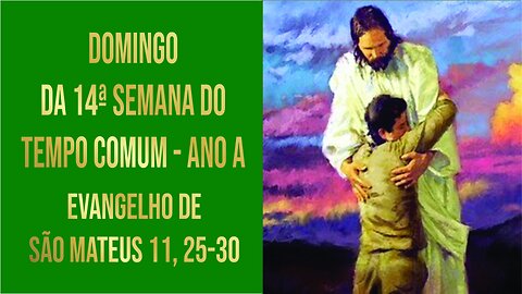 Evangelho do Domingo da 14ª Semana do Tempo Comum - Ano A Mt 11, 25-30