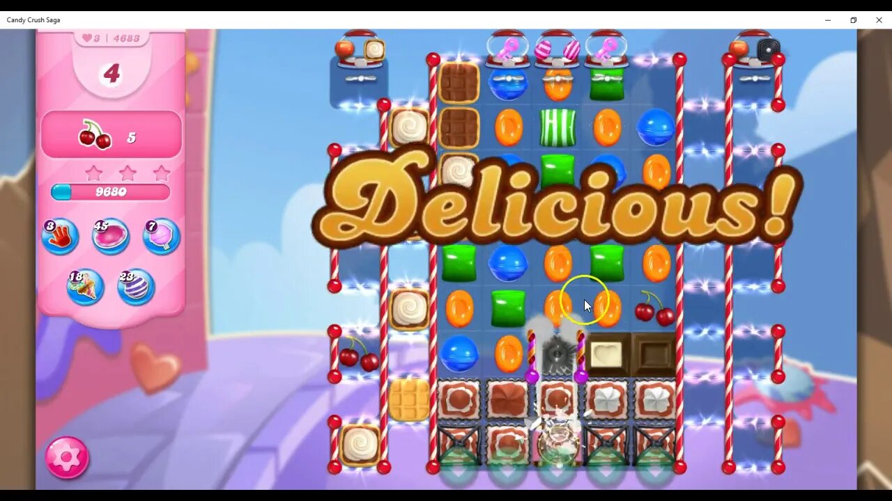 Candy Crush Level 4683 Talkthrough, 17 Moves 0 Boosters