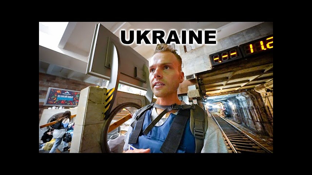 Inside Underground Bunker During Bombing in Ukraine War.