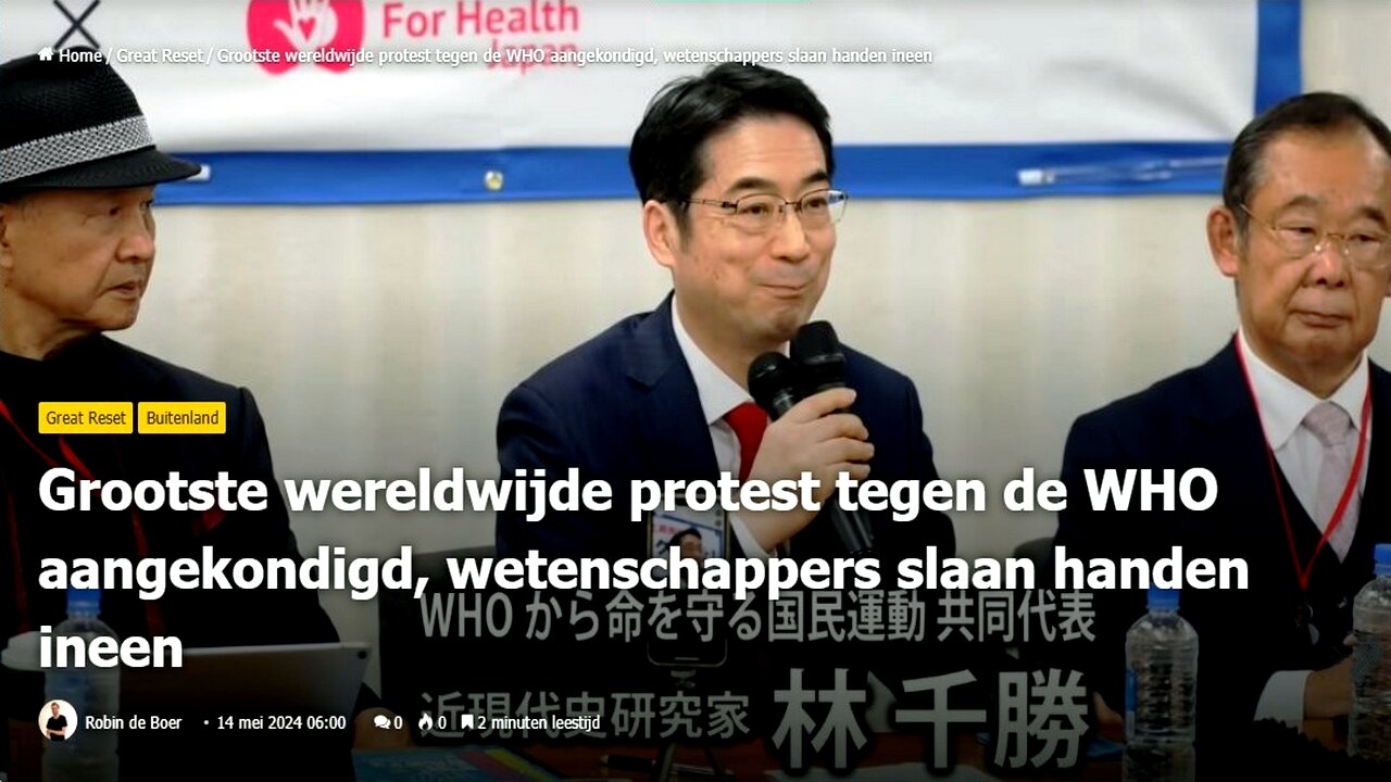 Grootste wereldwijde protest tegen de WHO aangekondigd, wetenschappers slaan handen ineen.