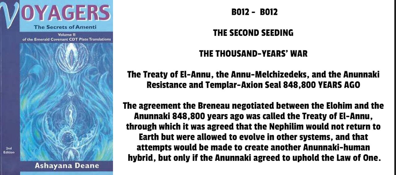 The Treaty of El-Annu, the Annu-Melchizedeks, and the Anunnaki Resistance and Templar-Axion Seal 848