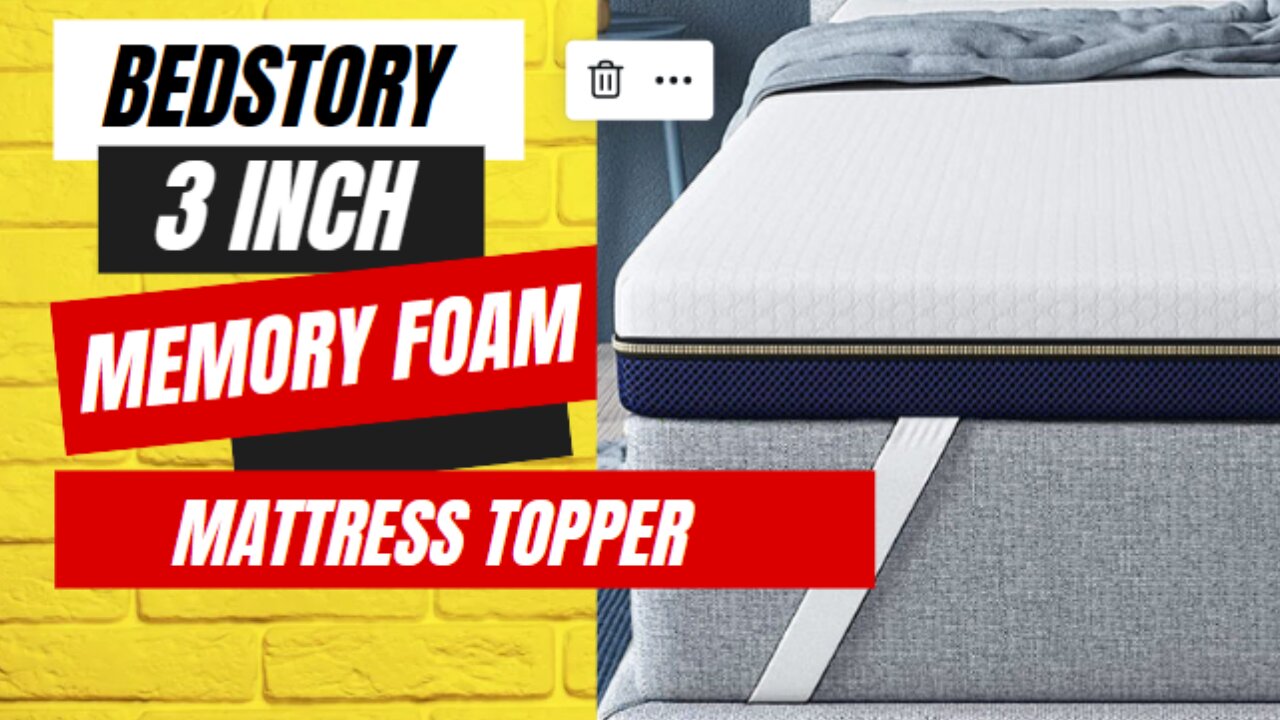 Bedstory 3 inch memory foam mattress topper