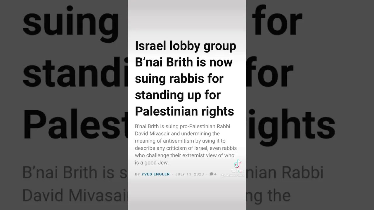 Rabbis Sued For Standing Up For Palestinian Rights