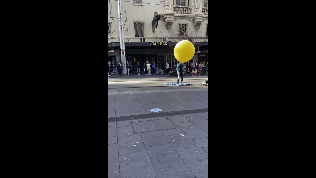 Funny balloon man in Sydney