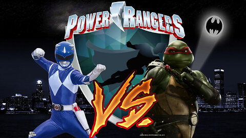 Mighty Morphin Blue Ranger Vs. Teenage Mutant Ninja Turtles Raphael