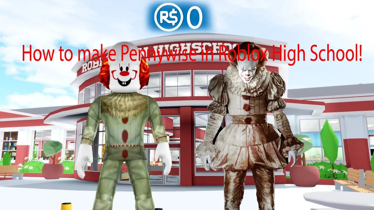 How to make Pennywise in Roblox High School (FREE!)