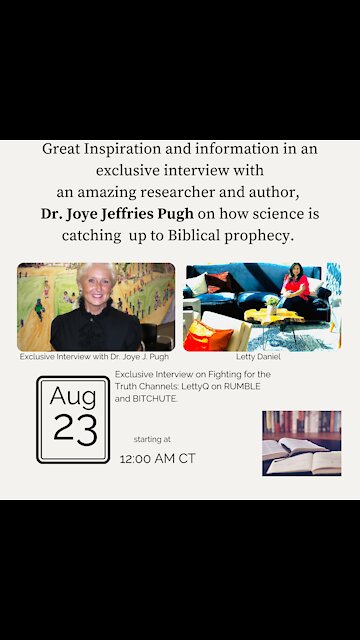 THE DAY IS HERE! - EXCLUSIVE INTERVIEW WITH DR. JOYE J. PUGH TOMORROW NIGHT. SHE IS GOING TO SHOCK SO MANY!