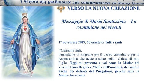 messaggio 01 11 2019 La comunione dei viventi