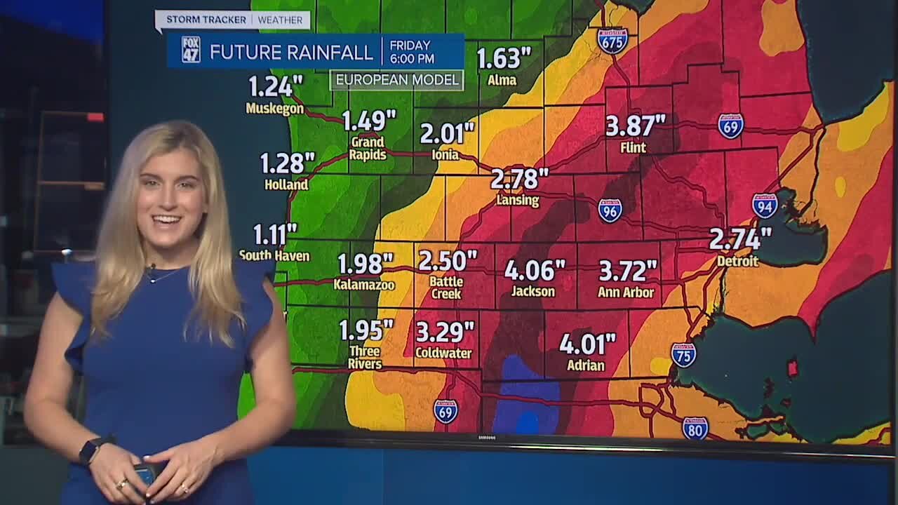 oday's Forecast: Scattered showers with cooler and less humid conditions