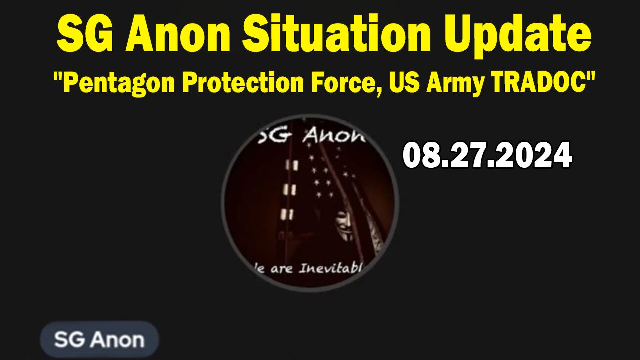 SG Anon Update Today: "Progress In The Underground War, US Army TRADOC"